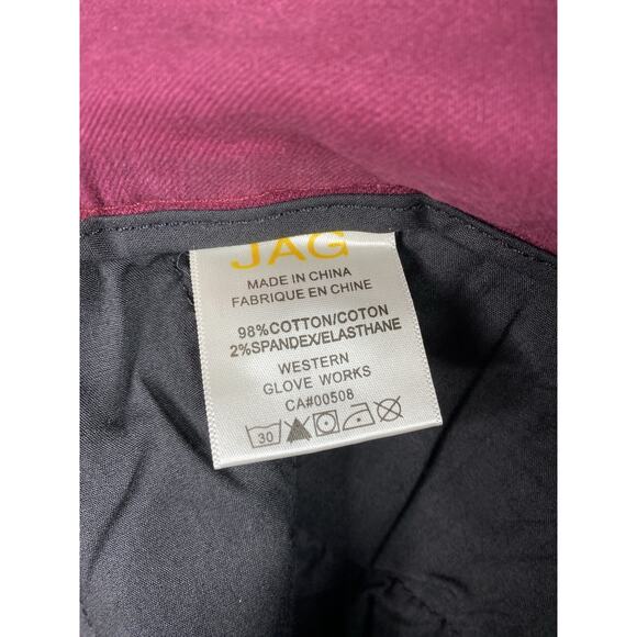 Jag Jeans Womens 16 Burgundy Slim Leg Pull On Stretch Pants Hi Rise Elastic NWT - Picture 9 of 12